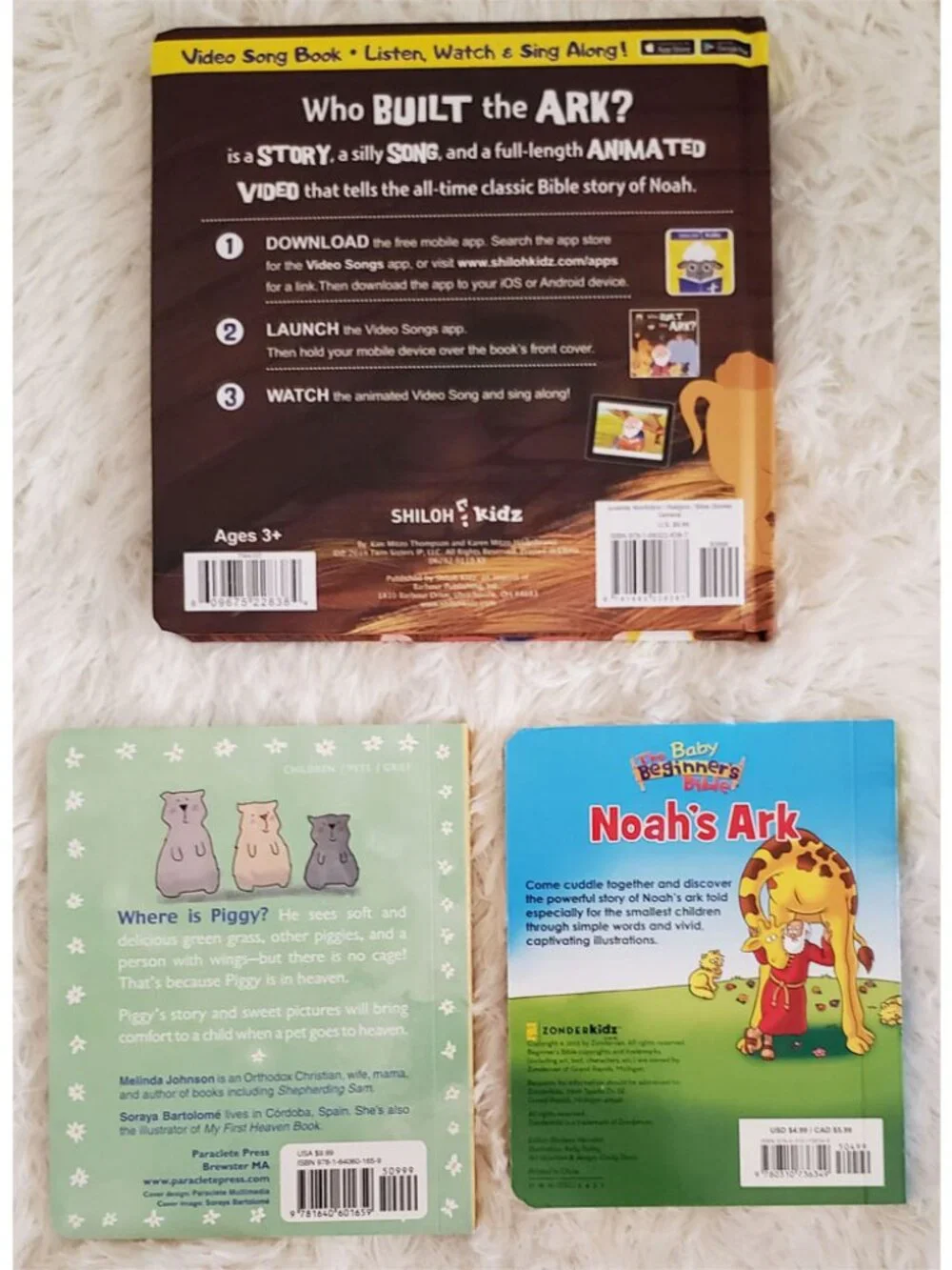 3 Bible Story Books Noahs Ark Jesus Heaven NWT